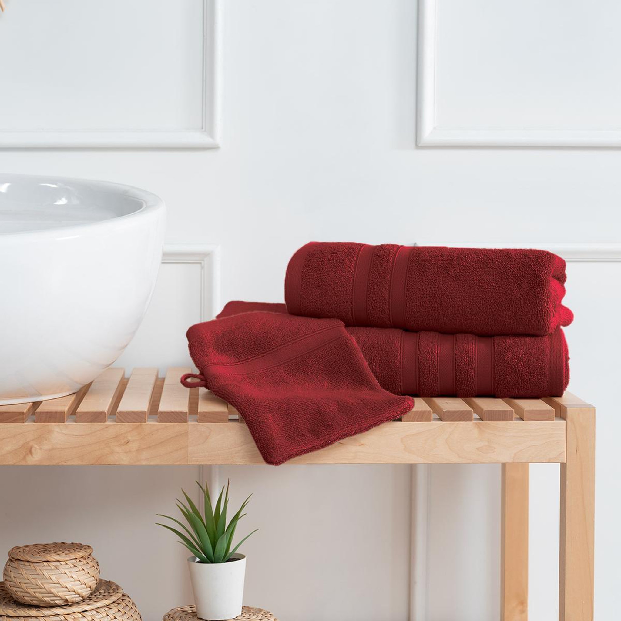 Voir la diapositive 6 : Sensei Maison Ensemble de bain 3 pièces 600 g/m² SENSILK