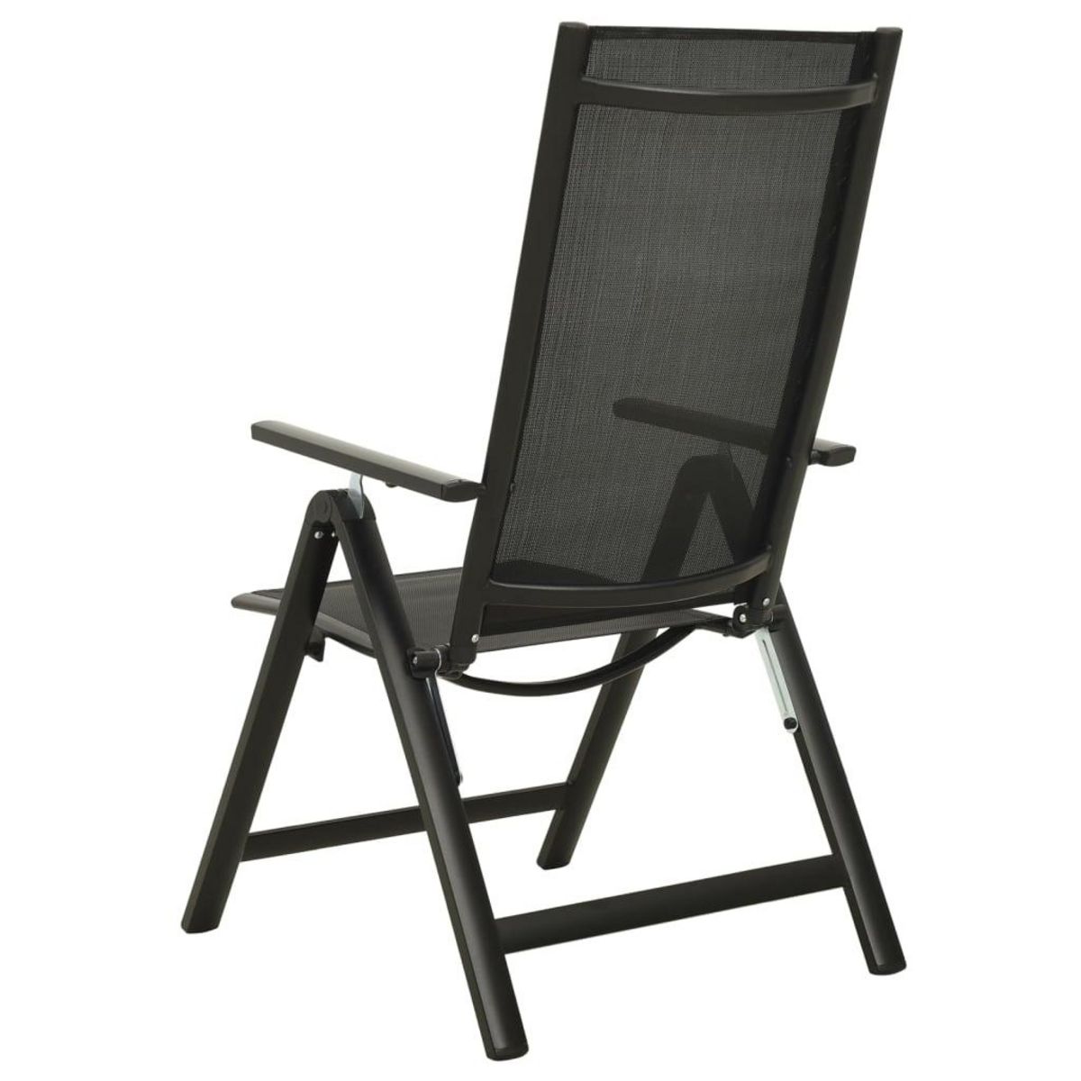 VIDAXL Chaises pliables de jardin lot de 2 Textilene et aluminium Noir