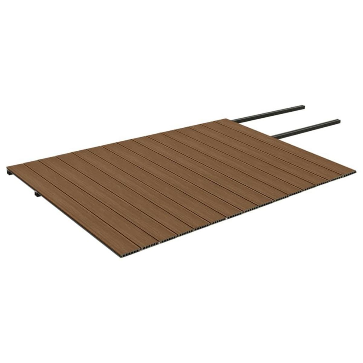 VIDAXL Panneaux de terrasse et accessoires WPC Marron/gris 30 m^2 2,2 m