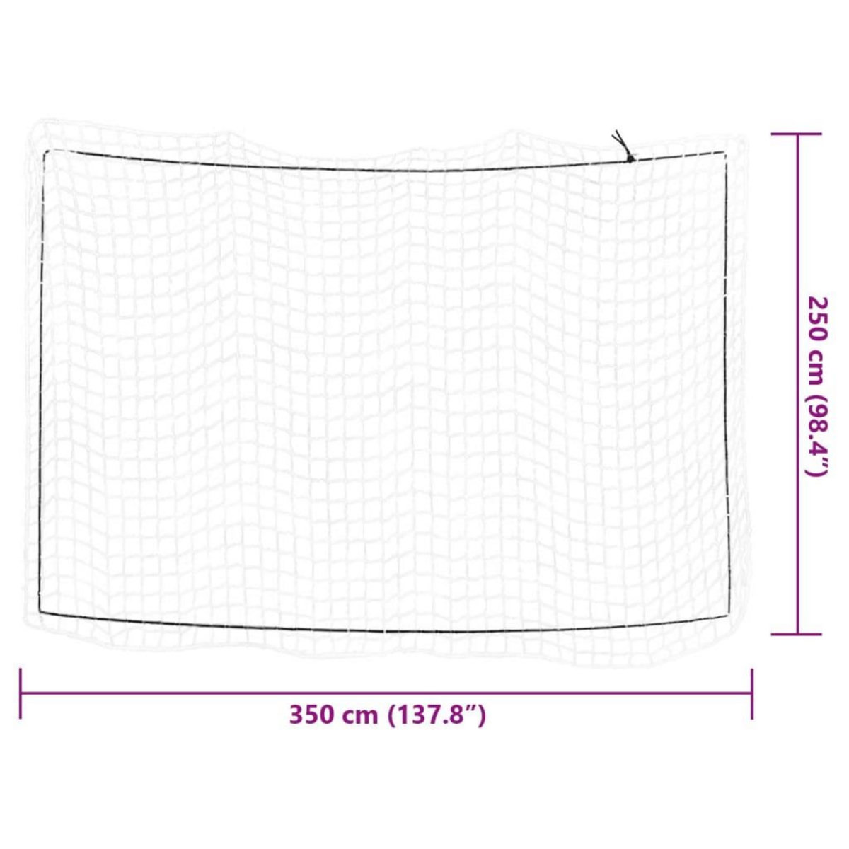 VIDAXL Filet pour remorque avec corde elastique blanc 3,5x2,5 m PP