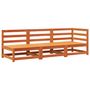 Voir la diapositive 2 : VIDAXL Canape de jardin 3 places cire marron bois de pin massif