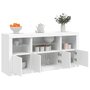 Voir la diapositive 4 : VIDAXL Buffet avec lumières LED blanc 142,5x37x67 cm