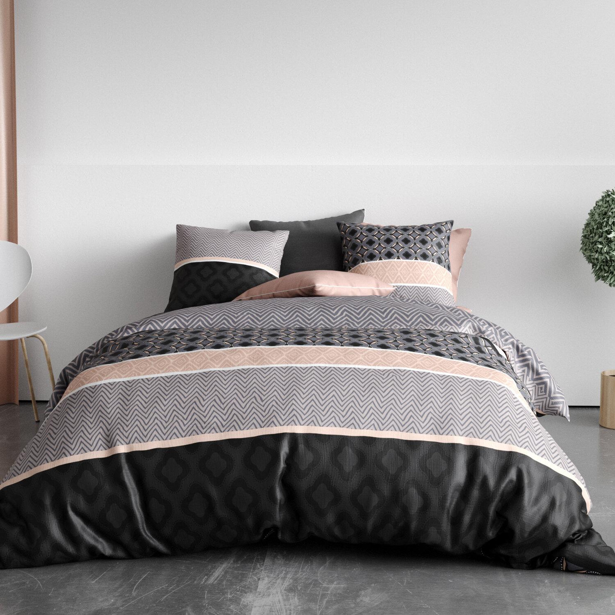 Voir la diapositive 1 : ATELIER DU COTON Parure housse de couette 100% coton 57 fils kea