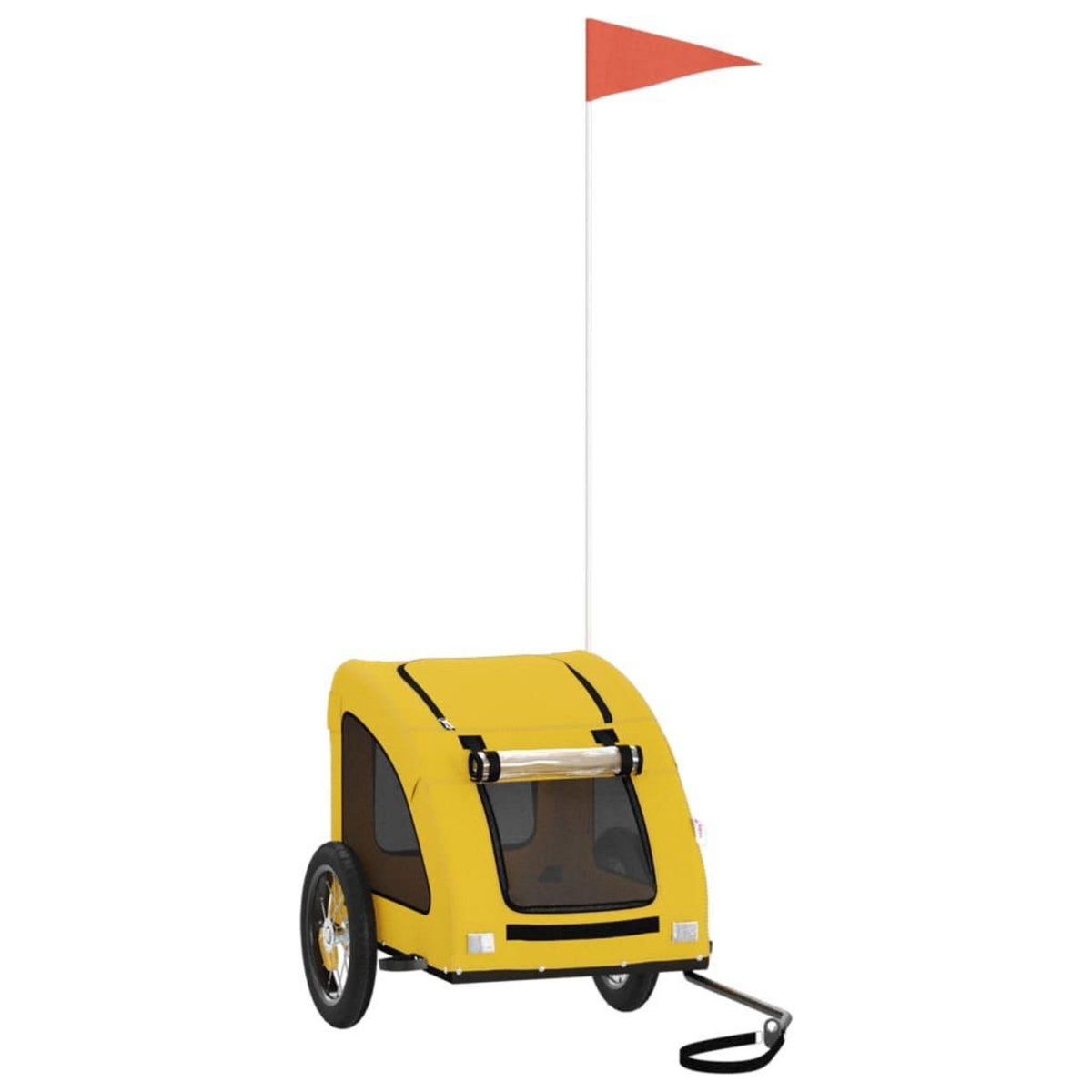 VIDAXL Remorque de velo pour animaux de compagnie jaune