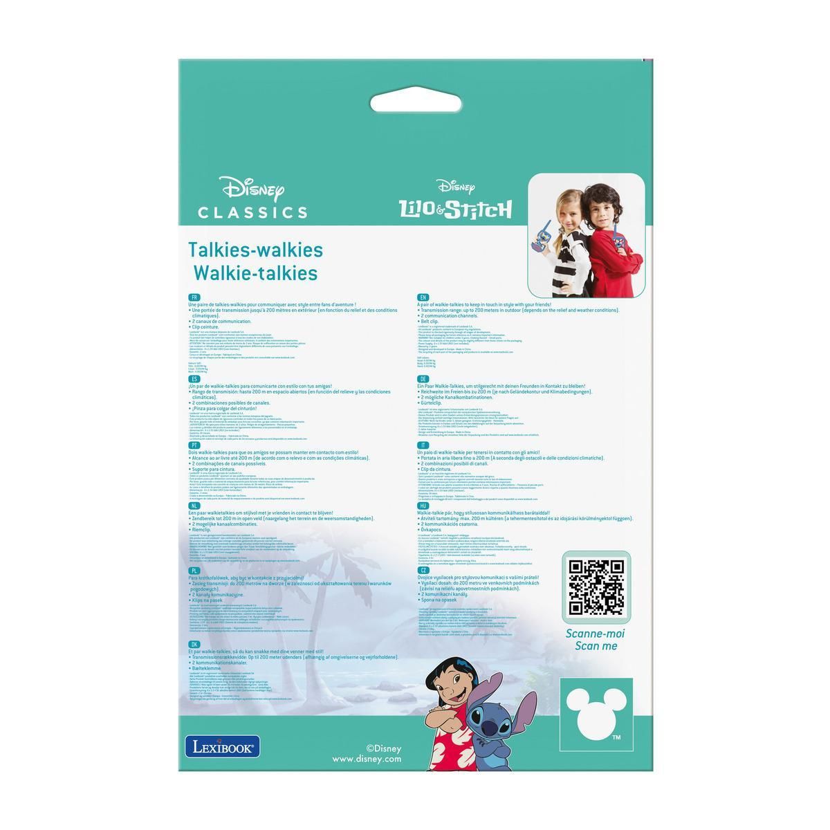 Lexibook Talkies-Walkies Disney Stitch portée 200m