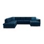 Voir la diapositive 5 : BEST MOBILIER Chuck - canapé panoramique xxl - convertible avec coffre - 7 places - gauche