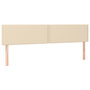 Voir la diapositive 2 : VIDAXL Tetes de lit 2 pcs Creme 100x5x78/88 cm Tissu