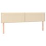 Voir la diapositive 2 : VIDAXL Tetes de lit 2 pcs Creme 100x5x78/88 cm Tissu