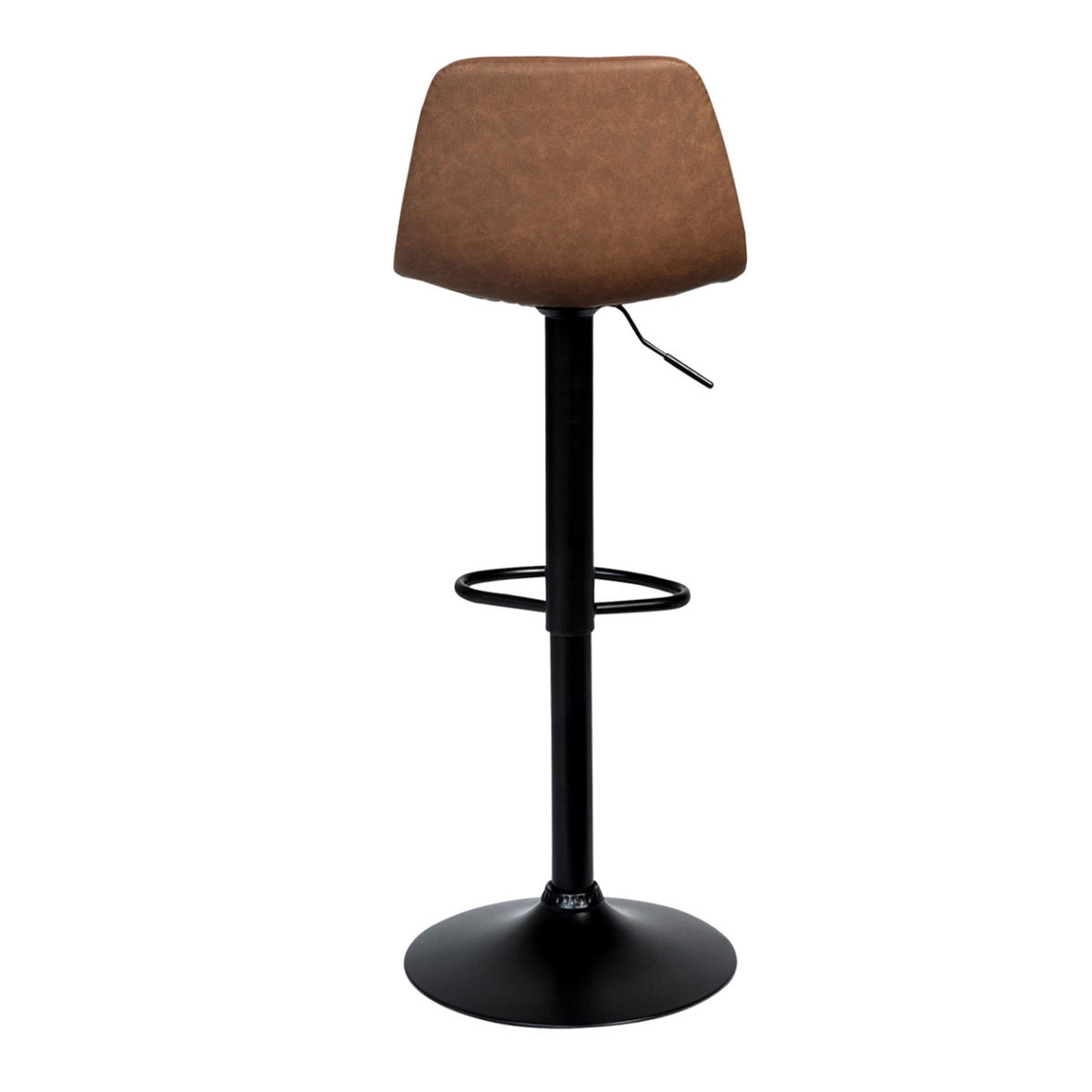 ID MARKET Lot de 2 tabourets de bar TEXAS marron vintage