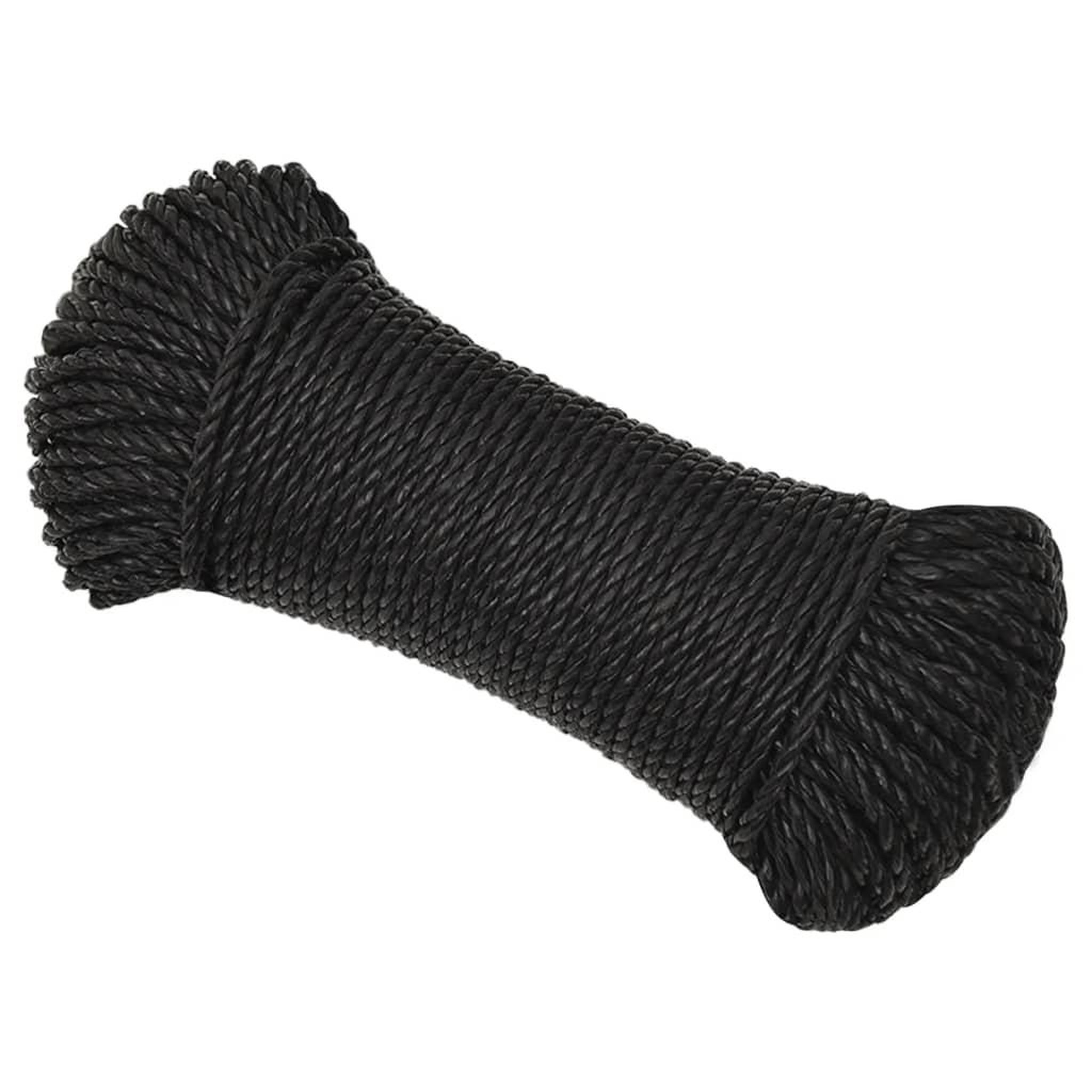 Voir la diapositive 2 : VIDAXL Corde de travail noir 3 mm 50 m polypropylene