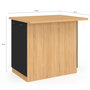 Voir la diapositive 6 : ID MARKET Ilot central IVO 100 cm bois façon hêtre portes noires avec plan de travail