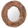 Voir la diapositive 5 : VIDAXL Miroir decoratif Teck 60 cm Rond