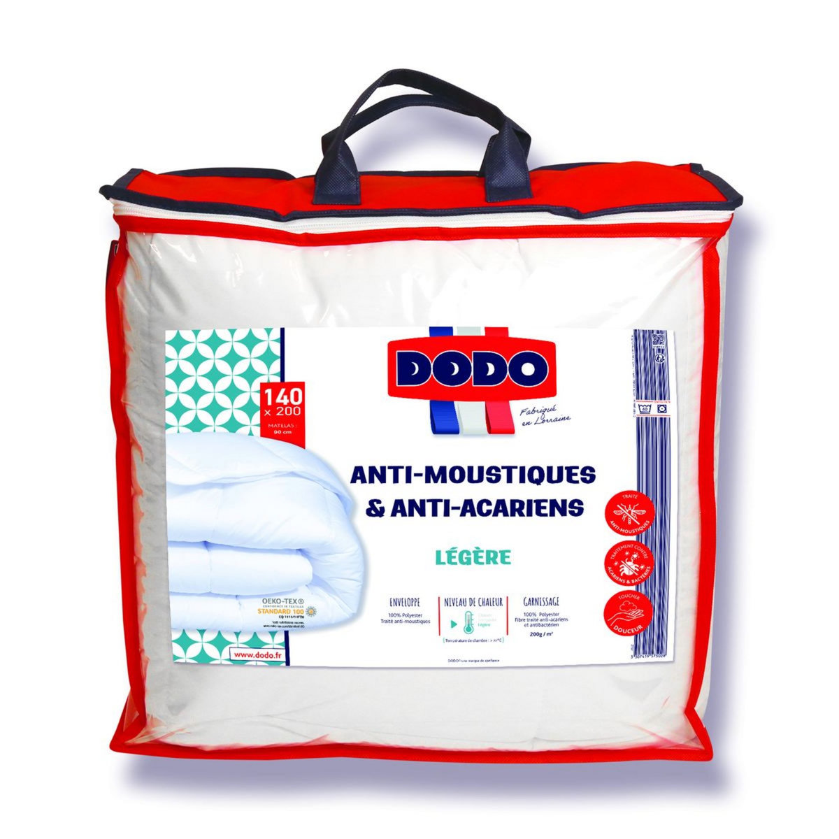 DODO Couette Légère Anti-Moustiques & Anti-Acariens 200 g/m²