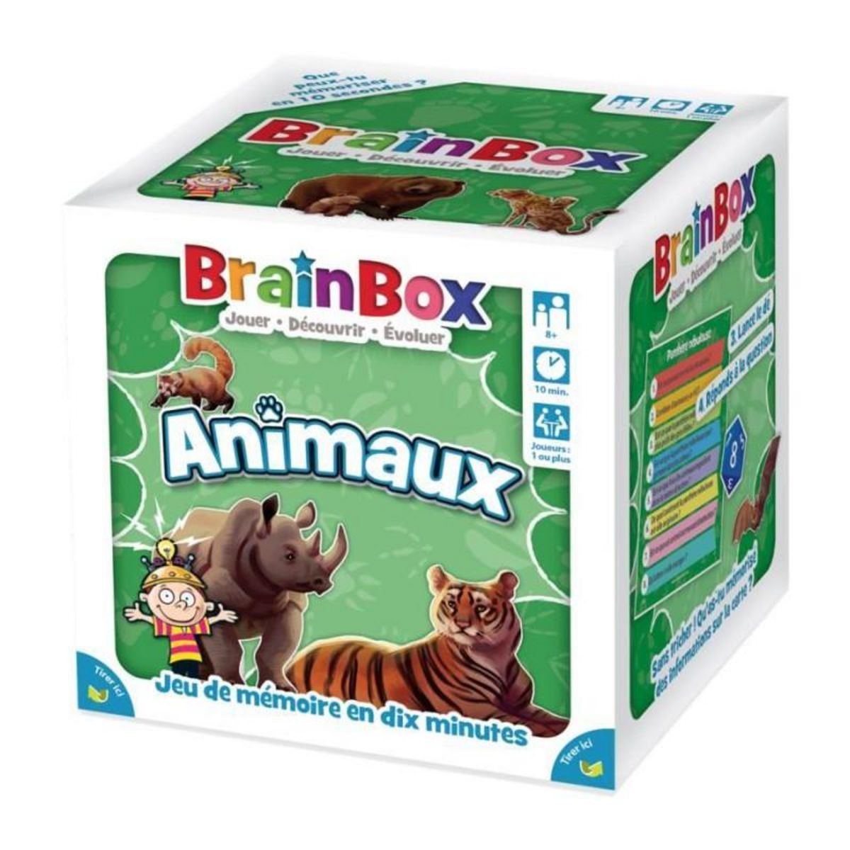 Asmodee Jeu de société - BrainBox - Animaux - Jeu d'observation et de mémoire - 1 joueur ou plus - 8 ans et +