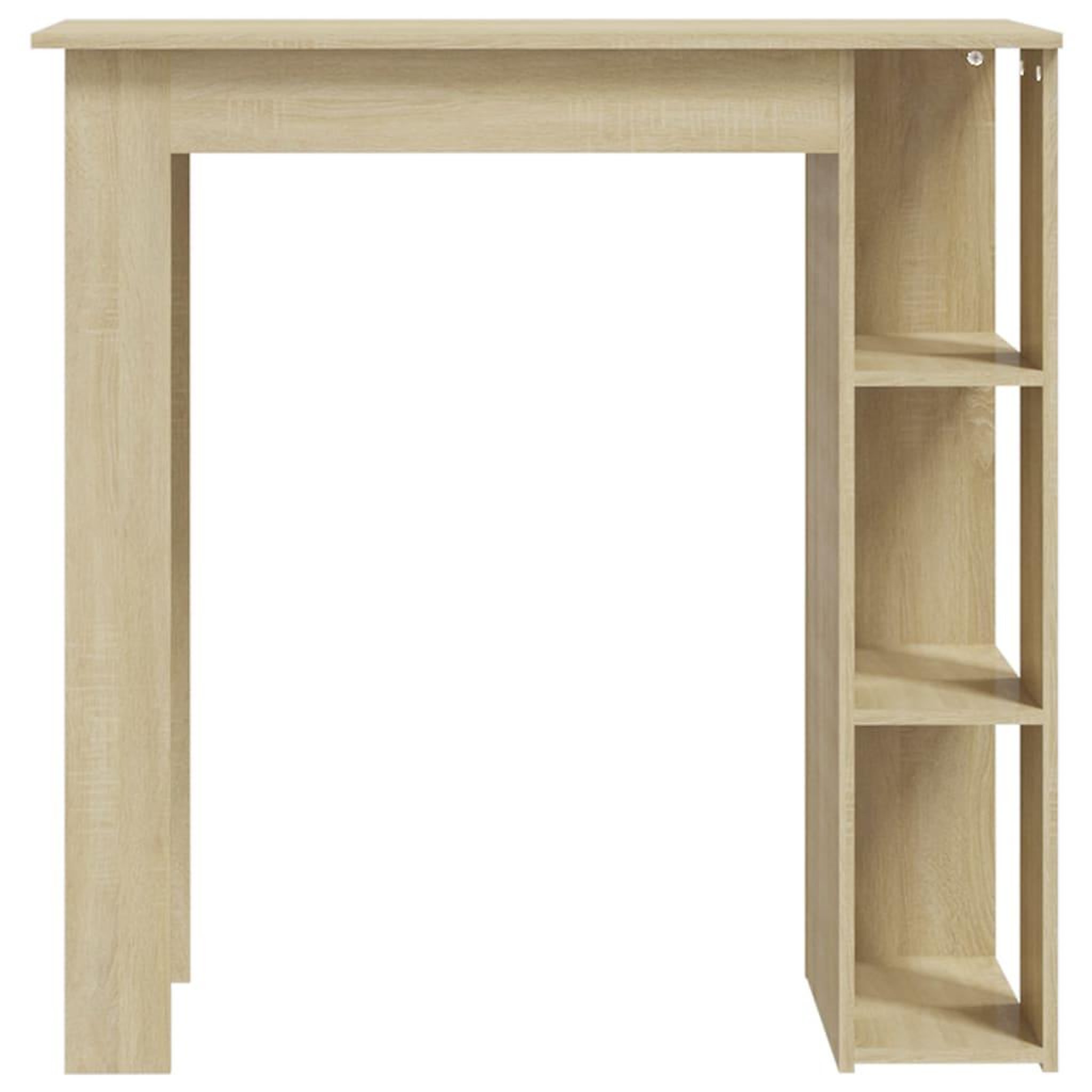 Voir la diapositive 3 : VIDAXL Table de bar avec etagere Chene sonoma Bois d'ingenierie
