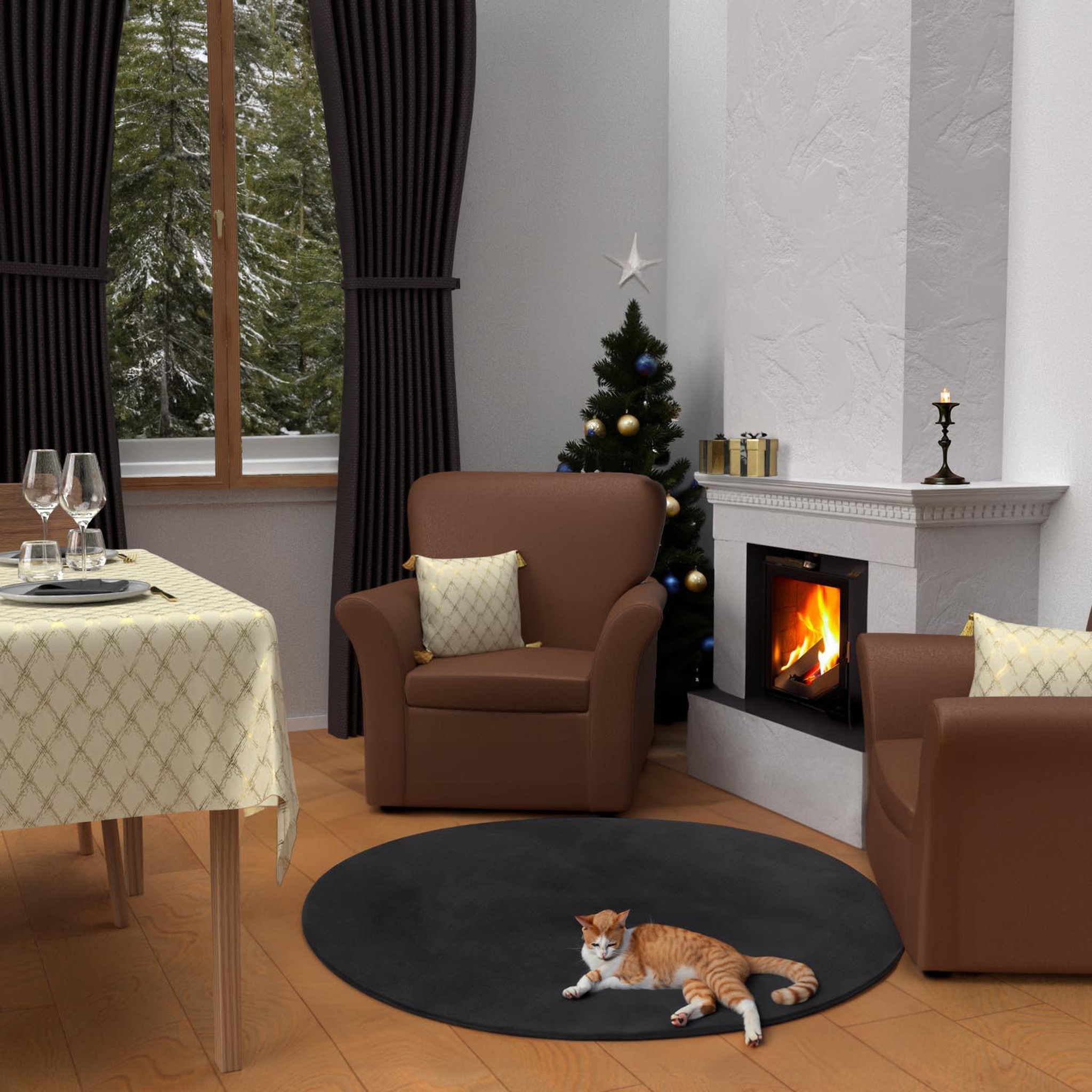 Voir la diapositive 2 : SOLEIL D'OCRE Coussin festif en pur coton 40x40 cm celeste or, par soleil d'ocre