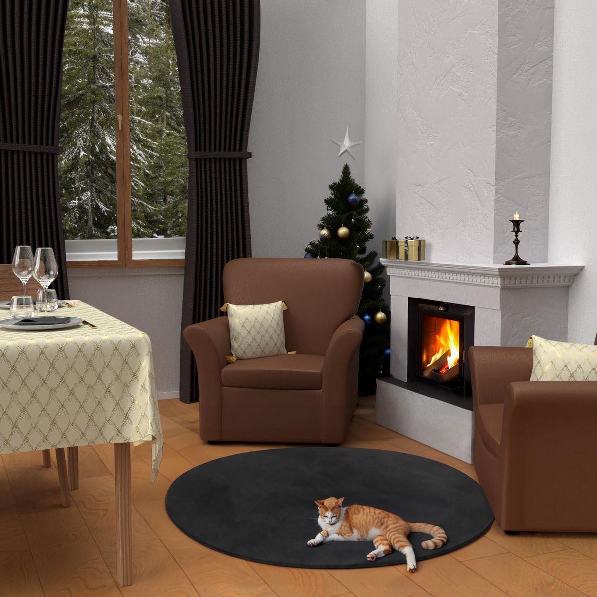 SOLEIL D'OCRE Coussin festif en pur coton 40x40 cm CELESTE or, par Soleil d'Ocre