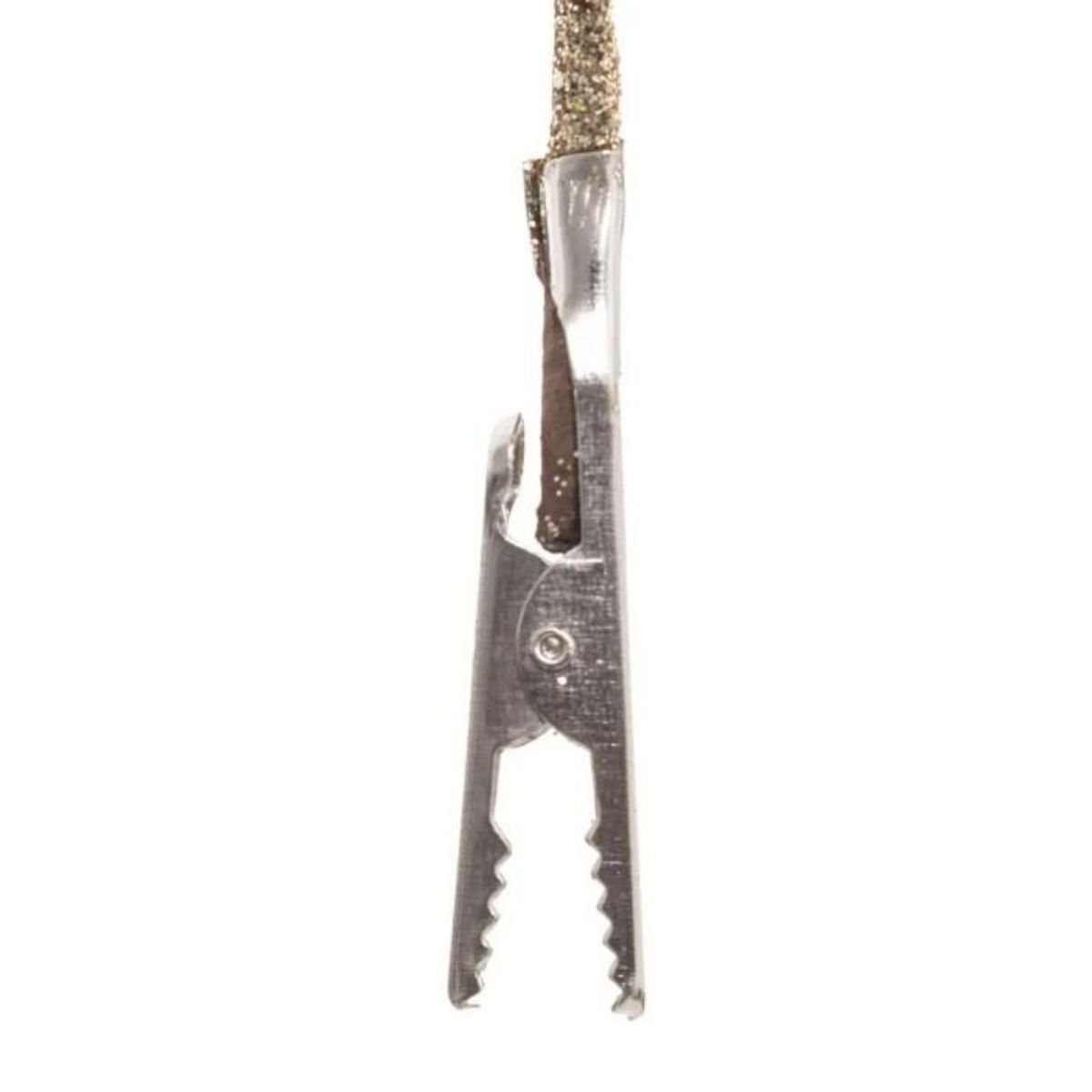 ATMOSPHERA Sujet de Noël  Fleur Paillettes  15cm Or