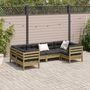 Voir la diapositive 3 : VIDAXL Salon de jardin 6 pcs avec coussins bois de pin impregne
