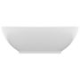 Voir la diapositive 3 : VIDAXL Lavabo ovale de luxe Blanc mat 40x33 cm Ceramique