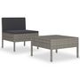 Voir la diapositive 2 : VIDAXL Salon de jardin 2 pcs avec coussins Resine tressee Gris