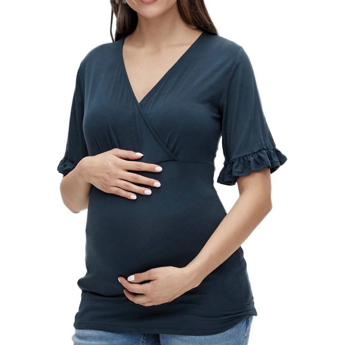 MAMALICIOUS T-Shirt de Grossesse Marine Femme Mamalicious Dicte