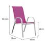 Voir la diapositive 3 : Habitat et Jardin Fauteuil jardin Textilène  Cordoba  - Phoenix - Rose - Lot de 2