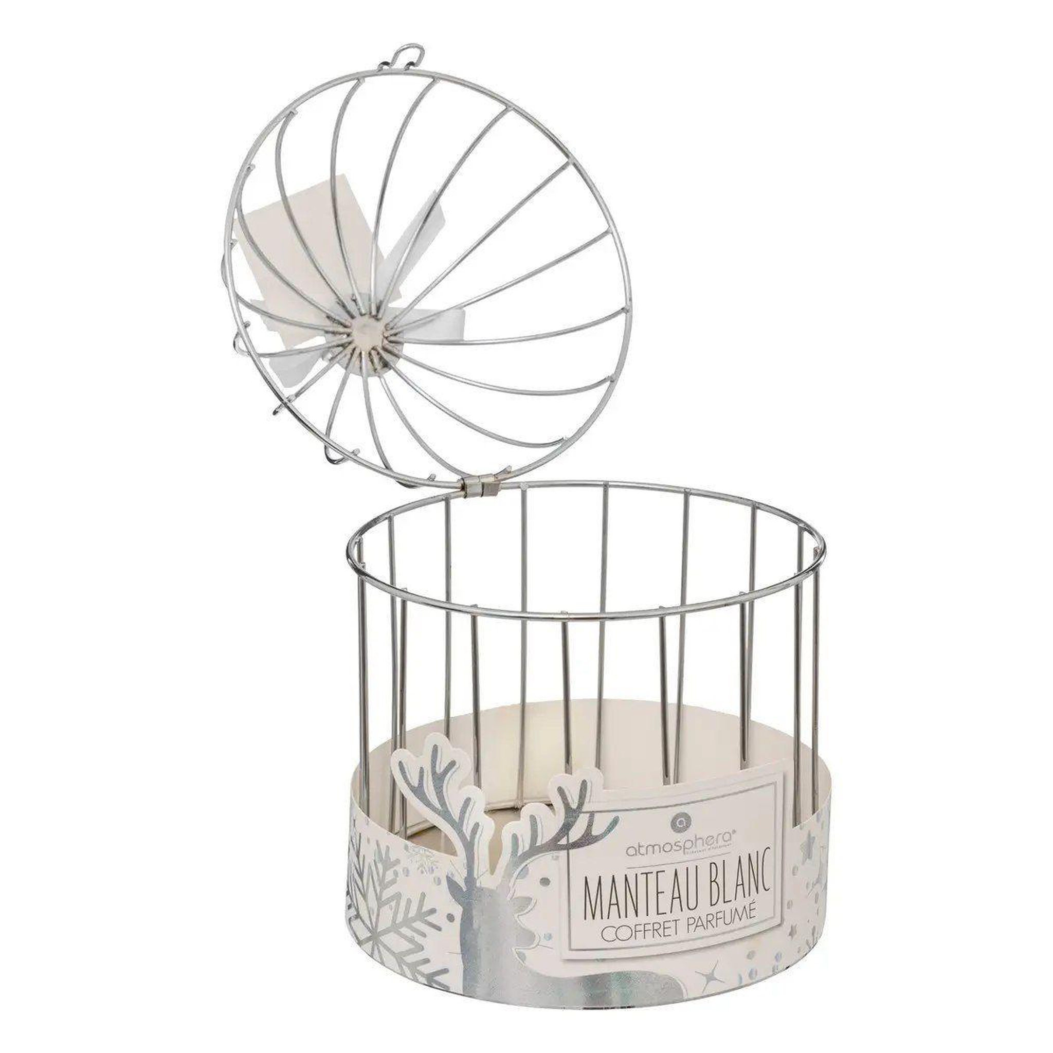 Voir la diapositive 3 : ATMOSPHERA Coffret bougie & diffuseur parfum  lola  20cm blanc
