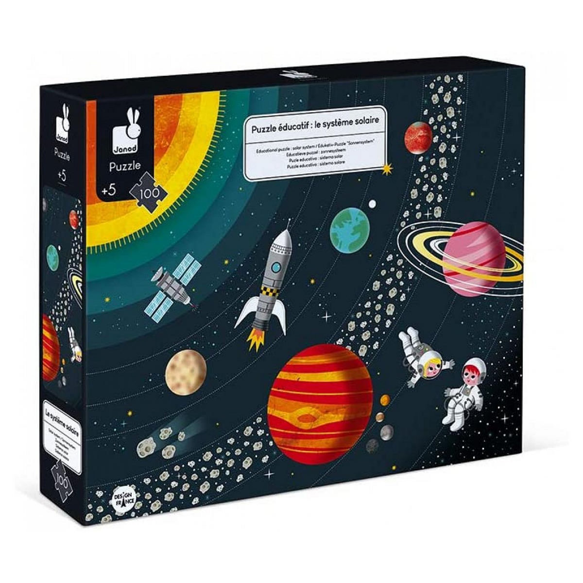 Juratoys-Janod Puzzle educatif le systeme solaire 100 pieces