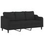 Voir la diapositive 2 : VIDAXL Canape a 3 places Noir 180 cm Tissu