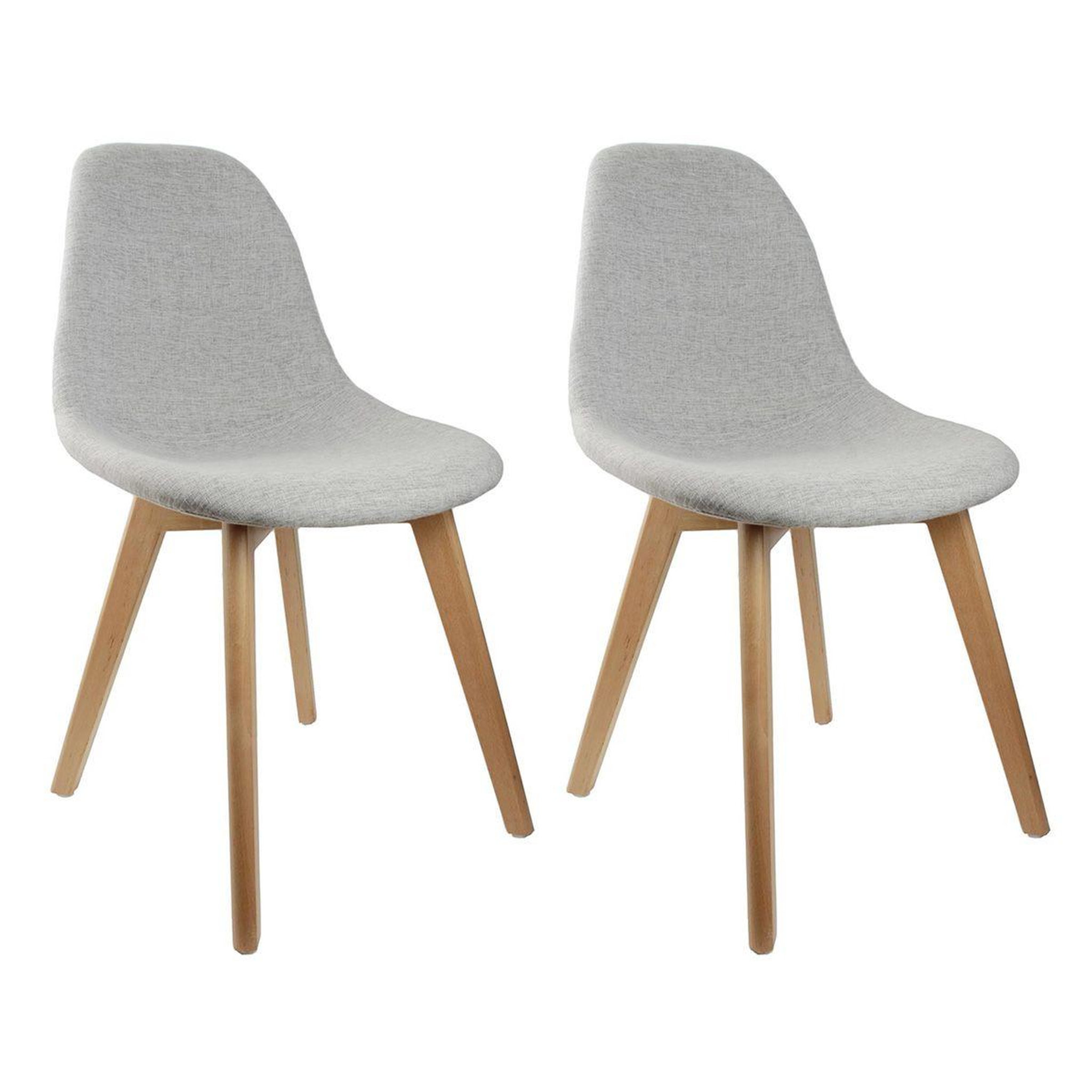 Voir la diapositive 1 : The Home Deco Factory Lot de 2 chaises scandinave  osaka  87cm gris