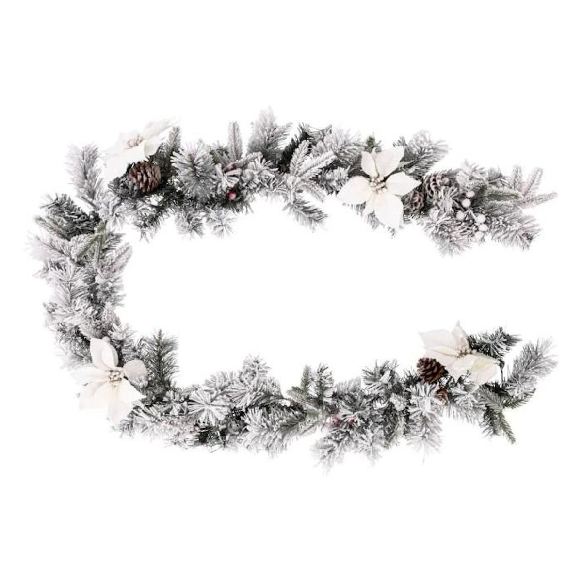 ATMOSPHERA Guirlande de Noël  Floqué  200cm Blanc & Vert