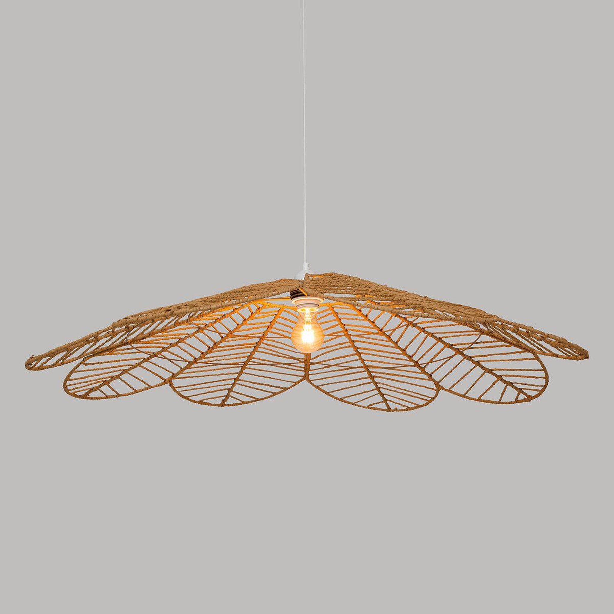 Voir la diapositive 4 : ATMOSPHERA Lampe suspension  folk  98cm naturel