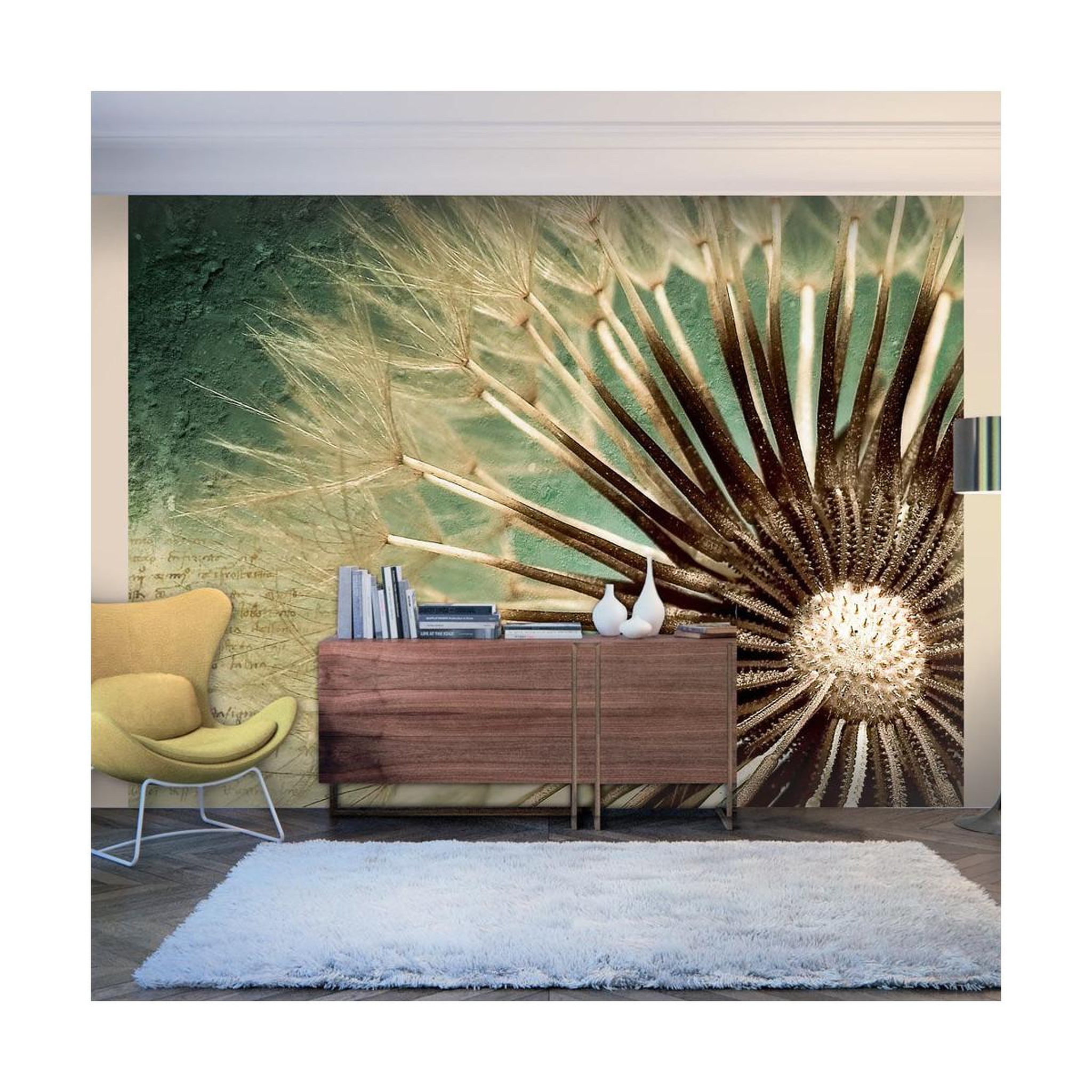 Paris Prix Papier peint  focus on dandelion. Coloris disponibles : Multicolore