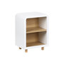 Voir la diapositive 1 : SWEEEK Table de chevet effet bois blanc et naturel. 2 niches