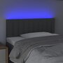 Voir la diapositive 3 : VIDAXL Tete de lit a LED Gris fonce 90x5x78/88 cm Tissu
