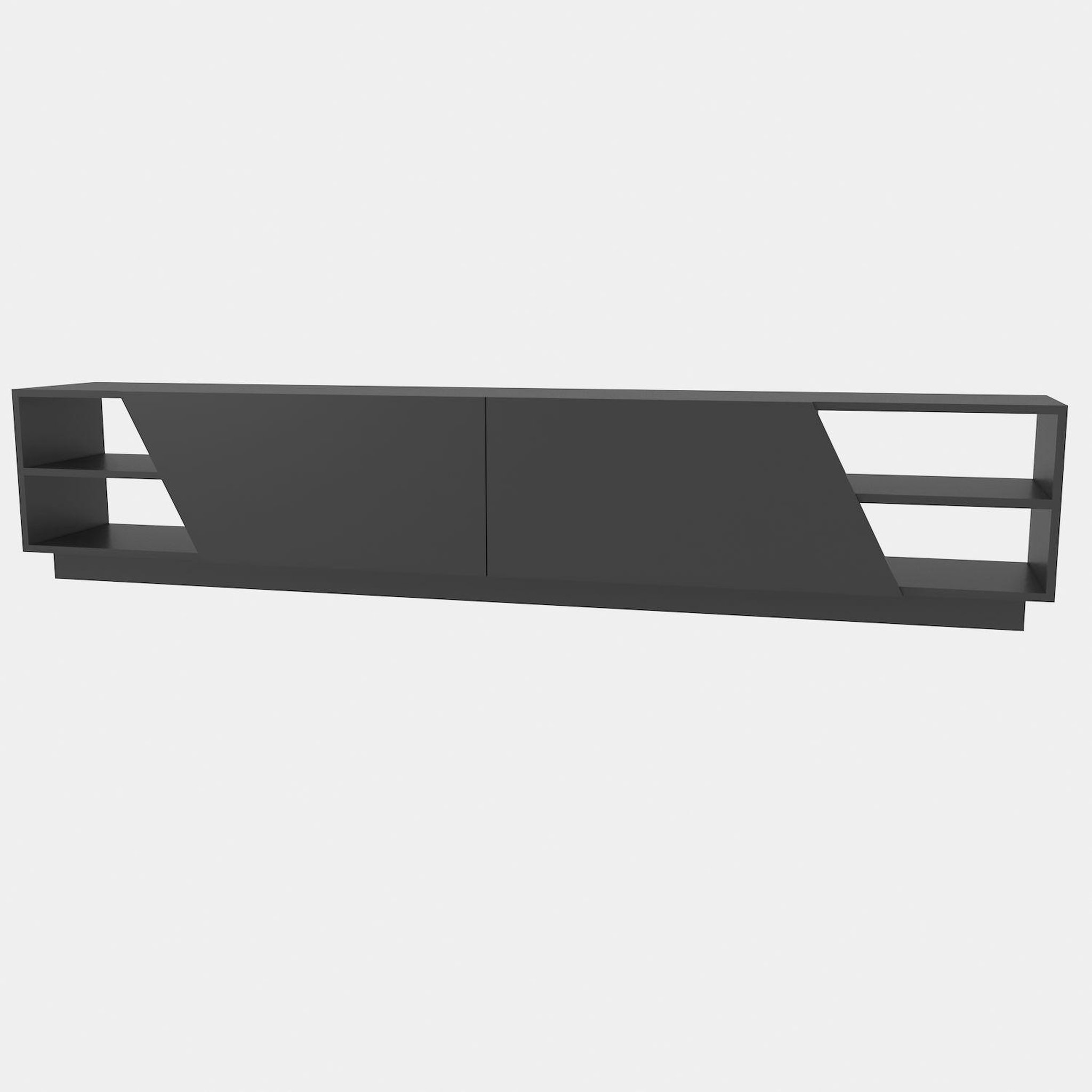 Habitat et Jardin Meuble tv en bois  rhodes  - 240 x 37 x 47 cm - gris anthracite