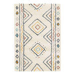 SWEEEK Tapis intérieur motif berbère crème. bleu et orange Ralph 160x230cm