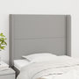 Voir la diapositive 1 : VIDAXL Tete de lit avec oreilles Gris clair 93x16x118/128 cm Tissu