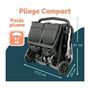 Voir la diapositive 3 : BAMBISOL Bambisol - DS209 GRIS NOIR - Poussette Double Cote a Cote | Pour Jumeaux des la Naissance, Pliage Ultra-Compact | Noir Gris