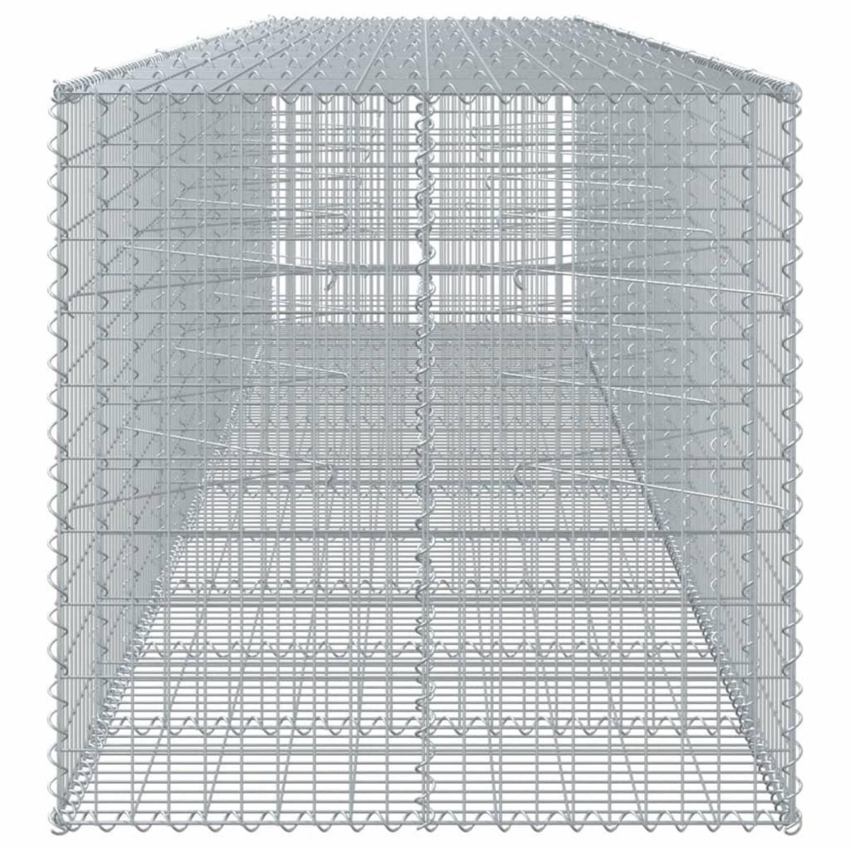 VIDAXL Panier gabion avec couvercle 550x100x100 cm fer galvanise