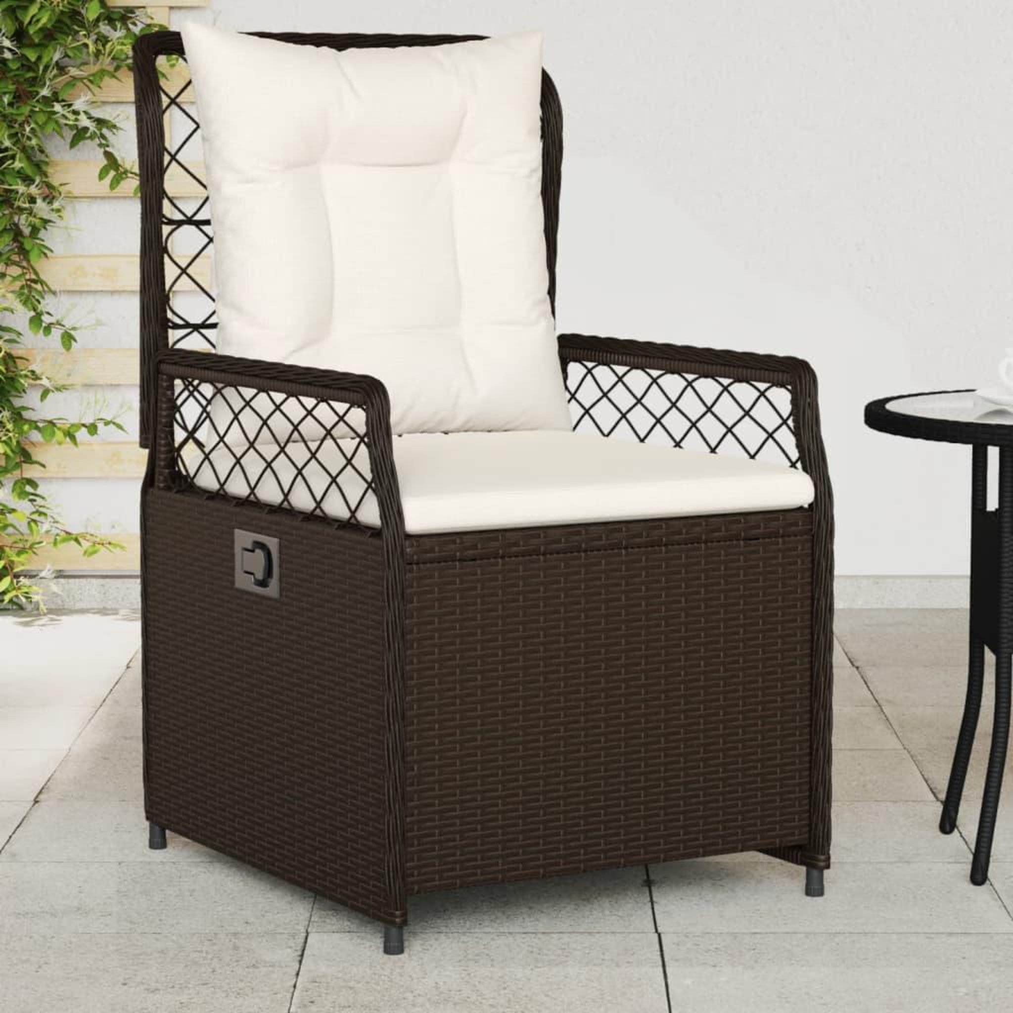 Voir la diapositive 1 : VIDAXL Chaises inclinables de jardin lot de 2 marron resine tressee
