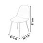 Voir la diapositive 2 : TOILINUX Lot de 4 Chaises de table design scandinave Oslo - Taupe