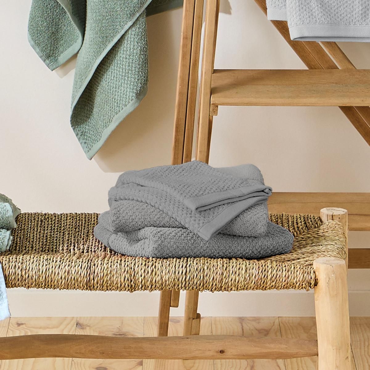 GUY LEVASSEUR Lot 2 serviettes de bain et 2 gants de toilette