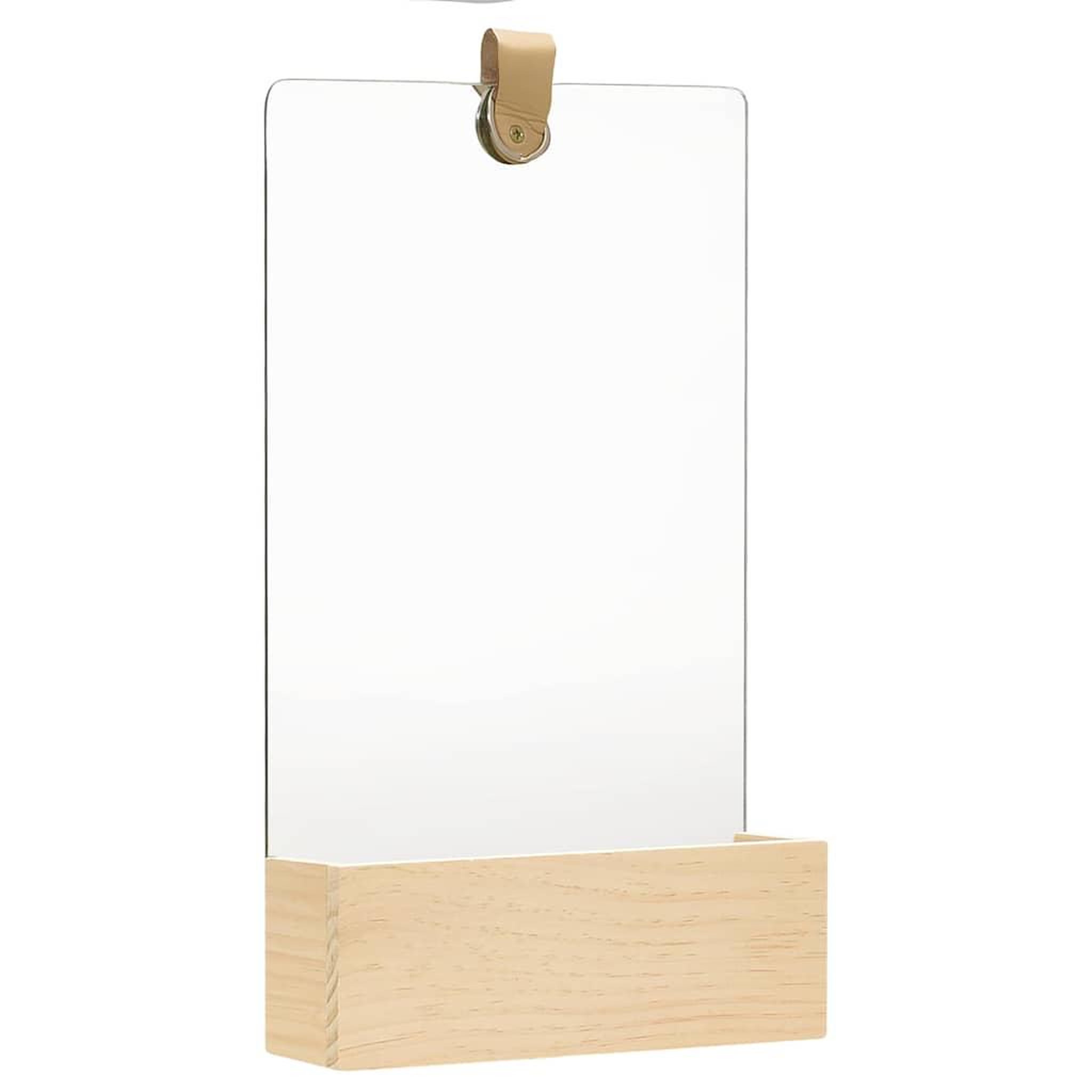 Voir la diapositive 2 : VIDAXL Miroir mural bois de pin massif 23x39,5 cm