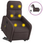 Voir la diapositive 2 : VIDAXL Fauteuil inclinable de massage electrique Marron fonce Tissu