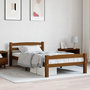 Voir la diapositive 2 : VIDAXL Cadre de lit sans matelas marron miel pin massif 100x200 cm