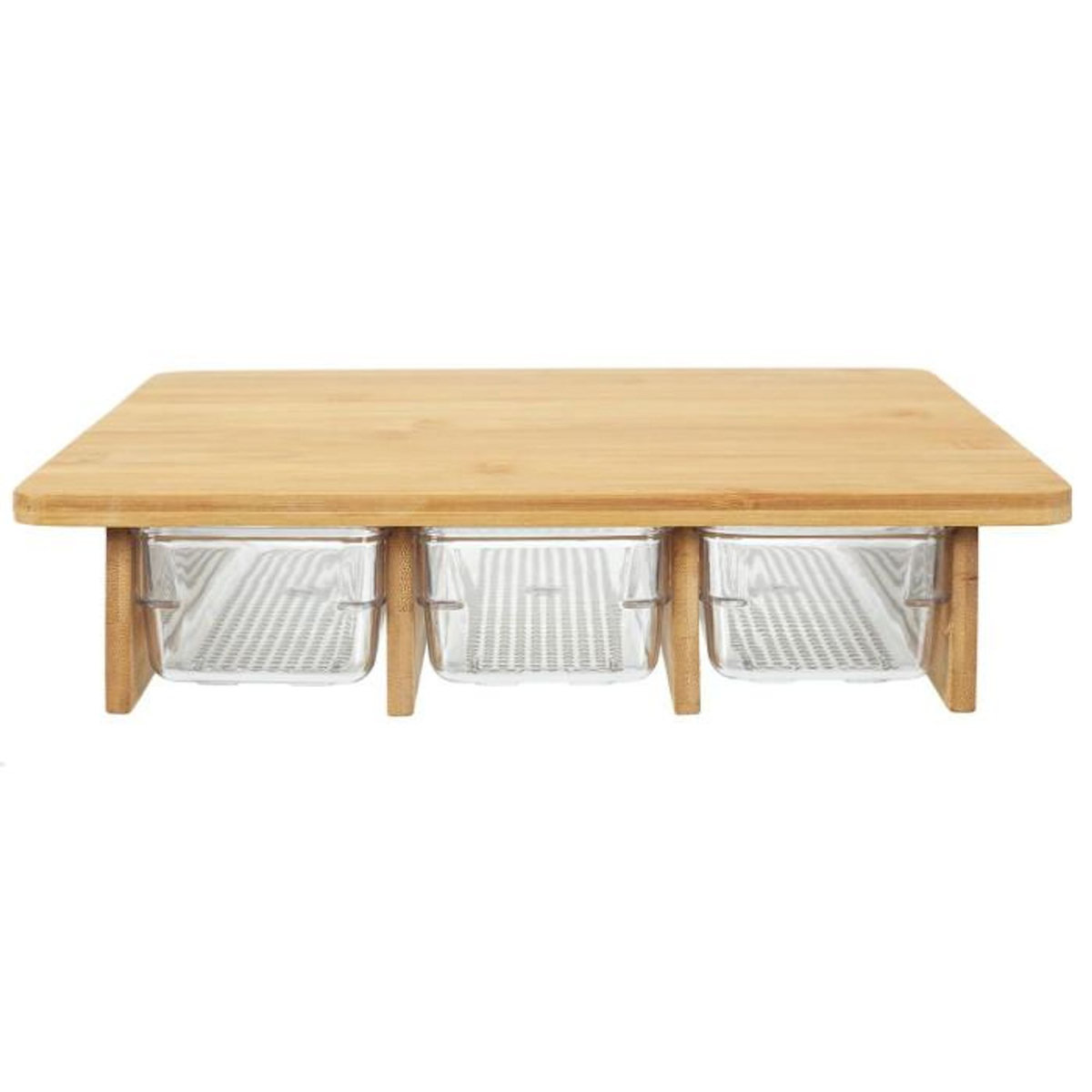 Paris Prix Planche à Découper  3 Tiroirs  32cm Transparent