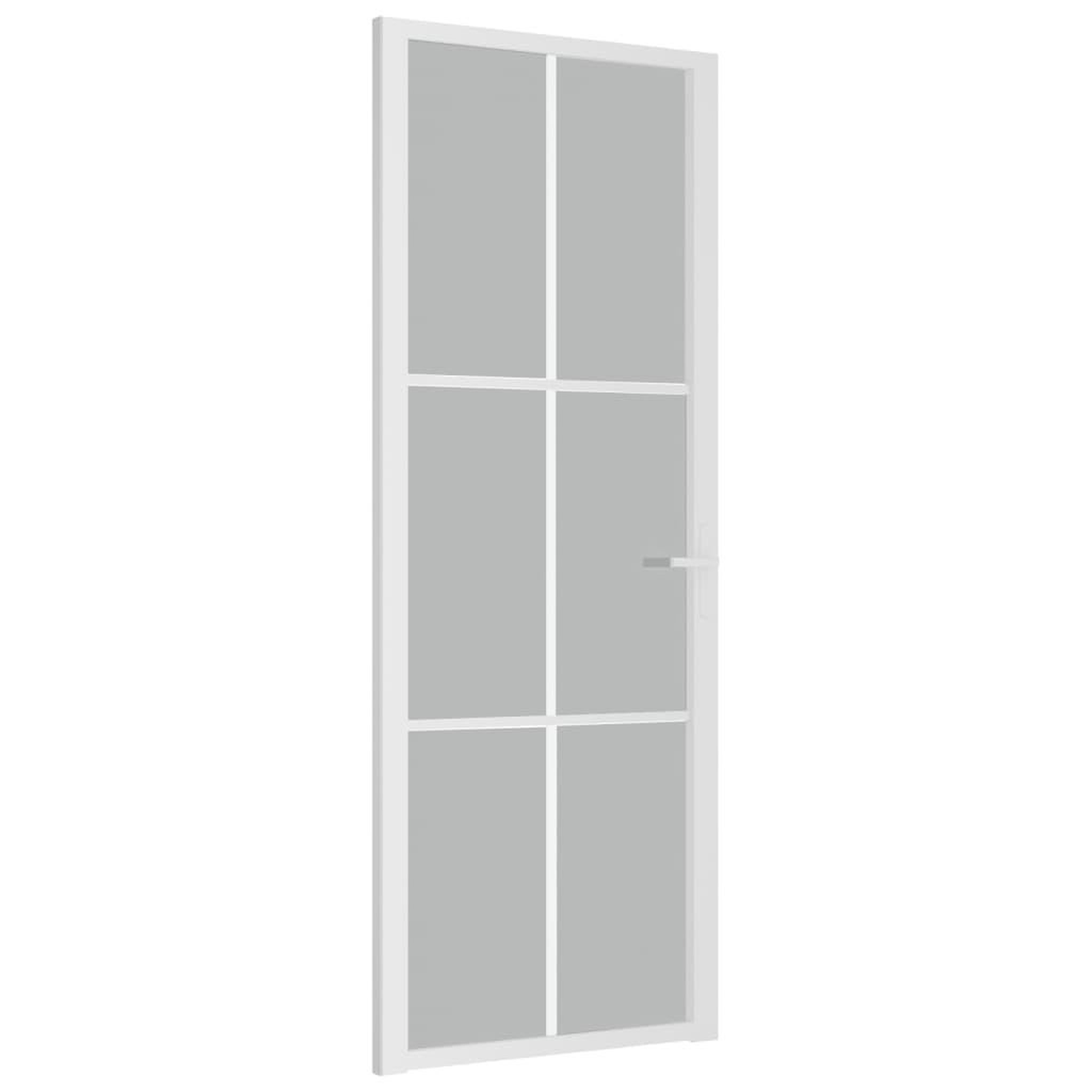 Voir la diapositive 2 : VIDAXL Porte interieure 76x201,5 cm Blanc Verre mat et aluminium
