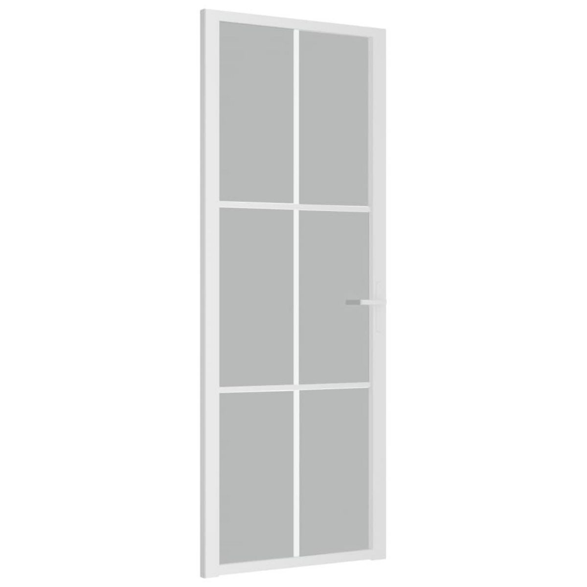VIDAXL Porte interieure 76x201,5 cm Blanc Verre mat et aluminium